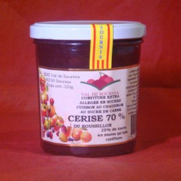 Confiture de Cerise bio 310g, marque SOURNIA